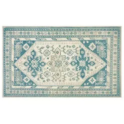 Clearance Kirklands Home Teal Seraz Washable Area Rug, 3x5
