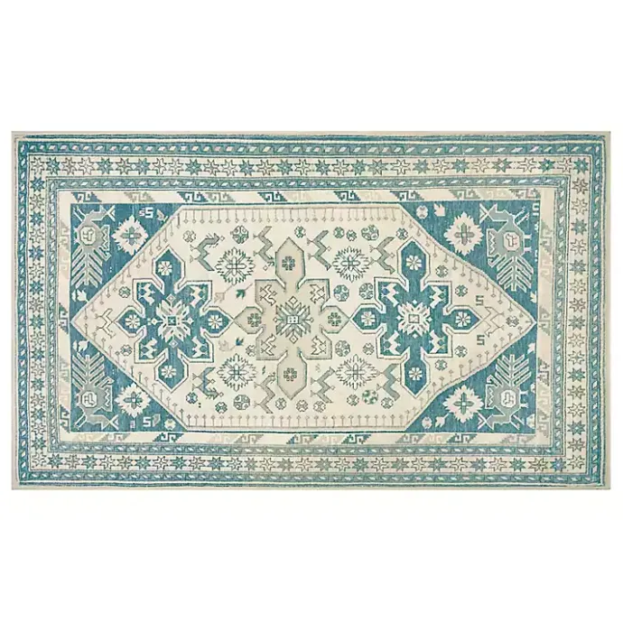 Clearance Kirklands Home Teal Seraz Washable Area Rug, 3x5