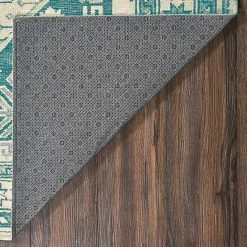 New Kirklands Home Teal Seraz Washable Runner, 2x7