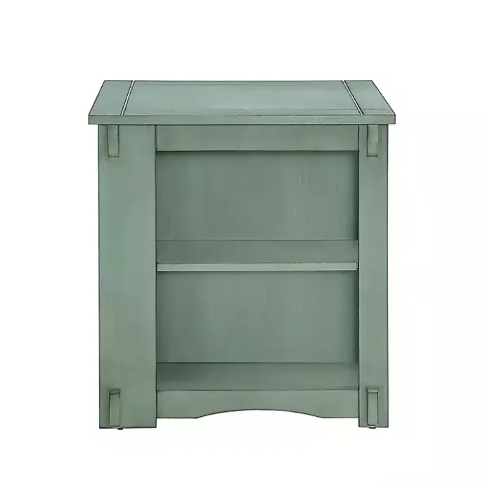 Best Kirklands Home Teal Wood Parnell Storage Accent Table