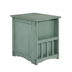 Best Kirklands Home Teal Wood Parnell Storage Accent Table