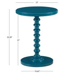 Outlet Kirklands Home Teal Wood Spindle Side Table Blue