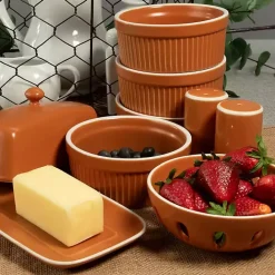 Sale Kirklands Home Tempo Terracotta 7-pc. Countertop Accessory Set Brown