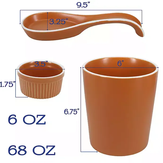 Sale Kirklands Home Tempo Terracotta 6-pc. Countertop Accessory Set Brown