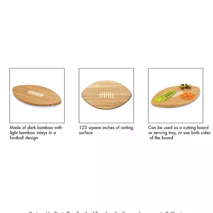 Clearance Kirklands Home Tennessee Tis Bamboo Football Cutting Board Tan