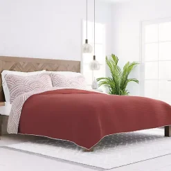New Kirklands Home Terra Scalloped Reversible 3-pc. Queen Quilt Set