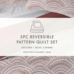 Online Kirklands Home Terra Scalloped Reversible 3-pc. King Quilt Set