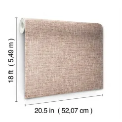Outlet Kirklands Home Terracotta Textu Poplin Peel & Stick Wallpaper Red