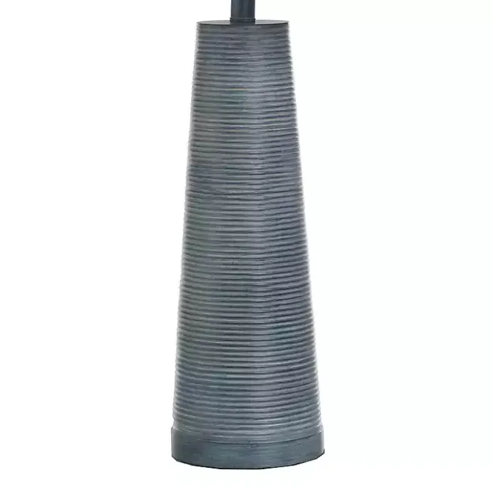 Hot Kirklands Home Textured Denim Blue Tapered Table Lamp White