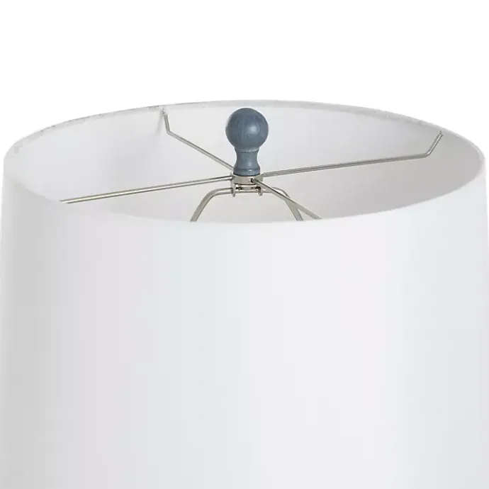 Hot Kirklands Home Textured Denim Blue Tapered Table Lamp White