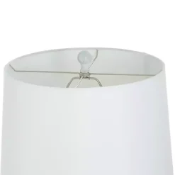 Outlet Kirklands Home Textured Light Blue Tapered Table Lamp White