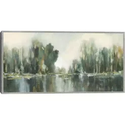 Best Kirklands Home Textured Treeline Framed Canvas Art Print Green