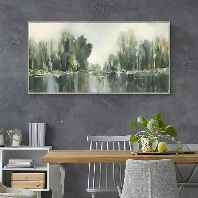 Best Kirklands Home Textured Treeline Framed Canvas Art Print Green