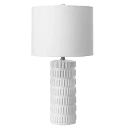 Discount Kirklands Home Textured Ceramic Table Lamp White