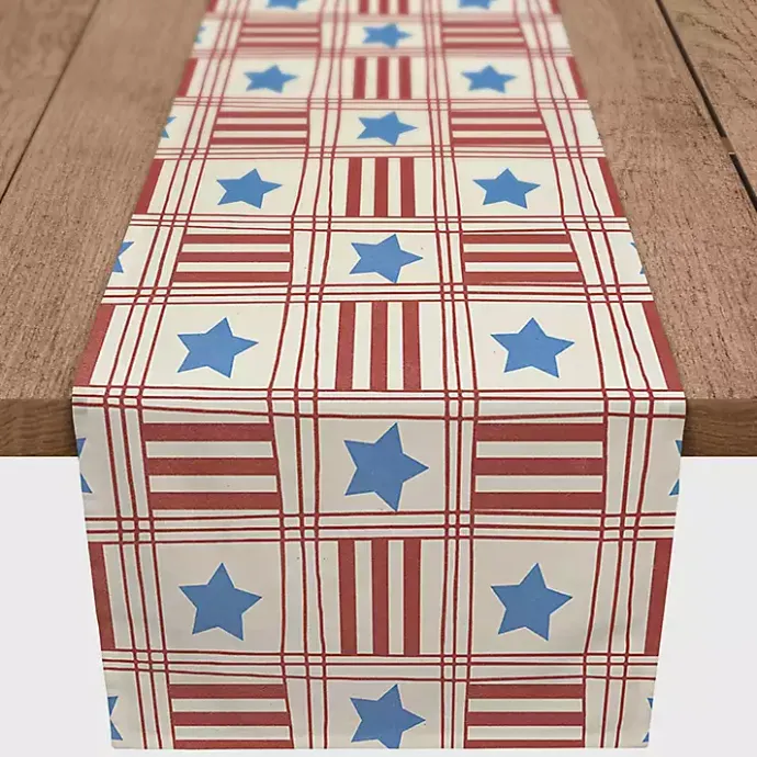 Clearance Kirklands Home 4th of July Stars & Stripes Table Runner, 72 in.