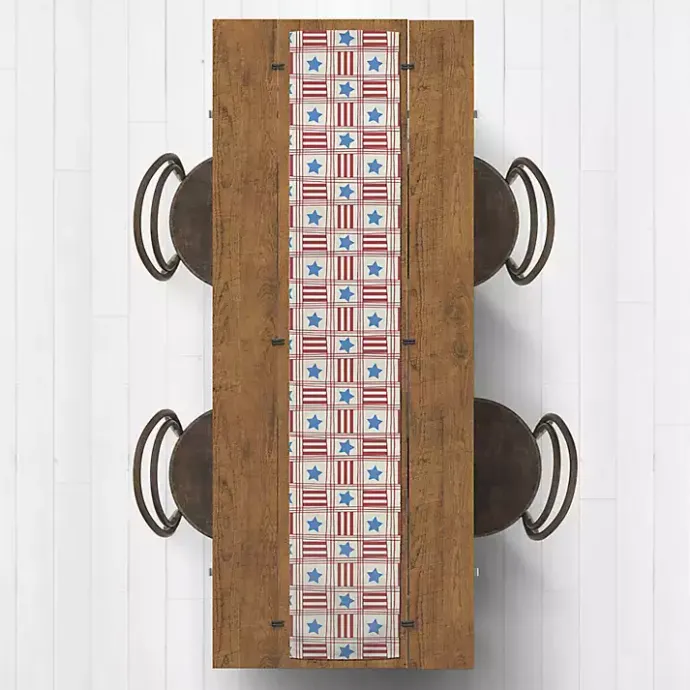 Clearance Kirklands Home 4th of July Stars & Stripes Table Runner, 72 in.
