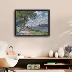 Best Kirklands Home The Seine at Argenteuil Framed Canvas Art Print