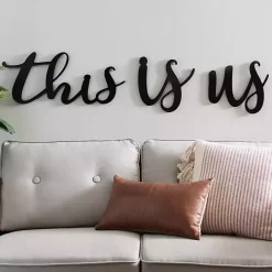 Kirklands Home This Is Us Script Wall Plaques Black
