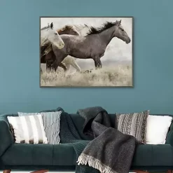 Kirklands Home Thunder Ridge Distressed Framed Canvas Art Print Gray