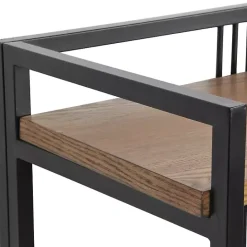 Clearance Kirklands Home 4-Tier Black Metal Frame Shelf Brown