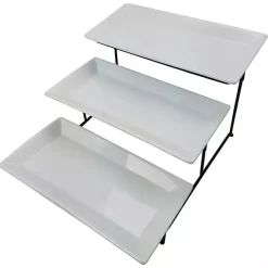 Best Kirklands Home 3-Tier Serving Plates White