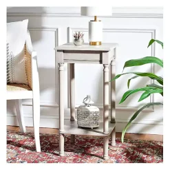 Best Kirklands Home Tilley Beige Classic Square Accent Table Tan