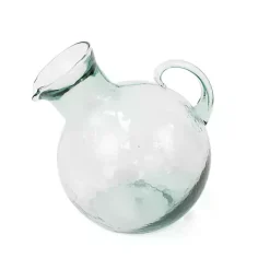 Kirklands Home Tilted Mouthed Circular Pitcher Clear