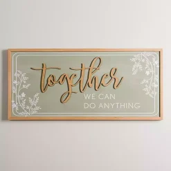 New Kirklands Home Together We Can Do Anything Wall Plaque