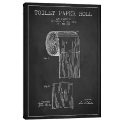 Clearance Kirklands Home Toilet Paper Patent Canvas Art Print, 18x26 in.