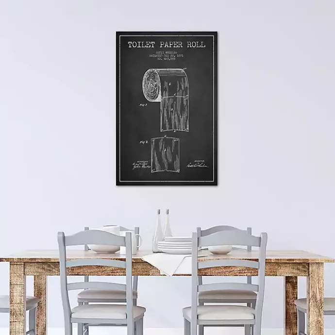 Clearance Kirklands Home Toilet Paper Patent Canvas Art Print, 18x26 in.