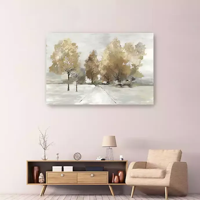 New Kirklands Home Trail Under the Trees Giclee Canvas Art Print Tan