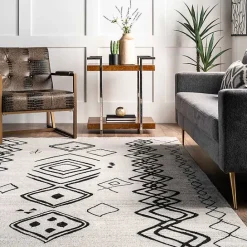 Clearance Kirklands Home Transitional Moroccan Washable Area Rug, 4x6