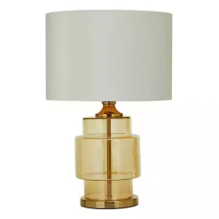Outlet Kirklands Home Translucent Orange Glass Shade Table Lamp White