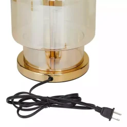 Outlet Kirklands Home Translucent Orange Glass Shade Table Lamp White
