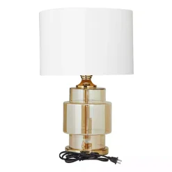 Outlet Kirklands Home Translucent Orange Glass Shade Table Lamp White