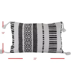 Best Kirklands Home Tribal Stripe Tassel Outdoor Lumbar Pillow