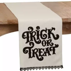New Kirklands Home Trick Or Treat Pom Pom Halloween Table Runner