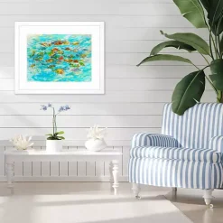 Outlet Kirklands Home Tropical Colors Framed Art Print Blue