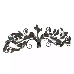 New Kirklands Home Turquoise Bronze Distressed Iron Vine Wall Plaque Brown