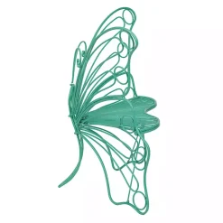 Discount Kirklands Home Turquoise Butterfly Metal Chair Blue