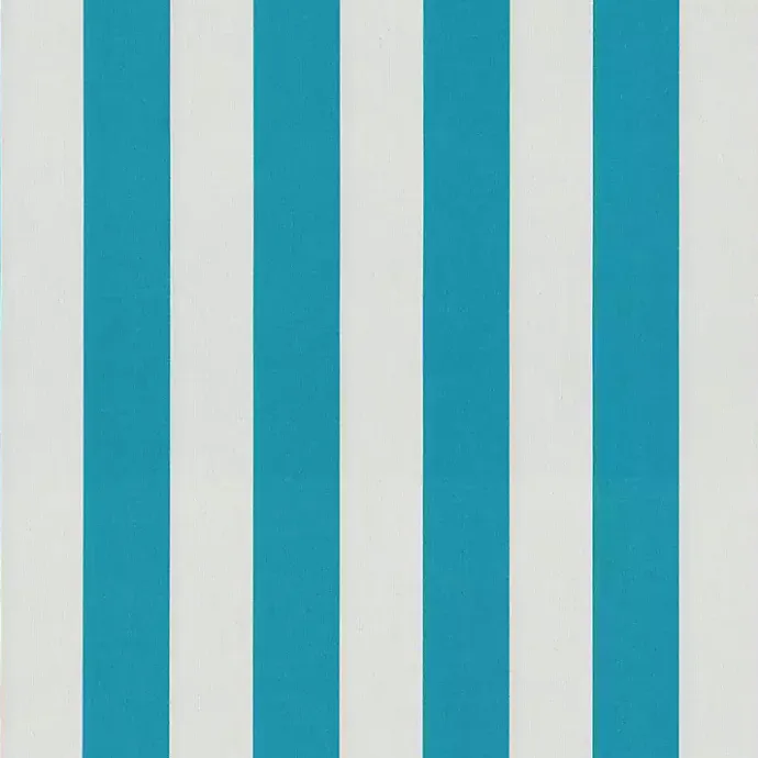 Outlet Kirklands Home Turquoise Cabana Stripes Outoor Chaise Cushion