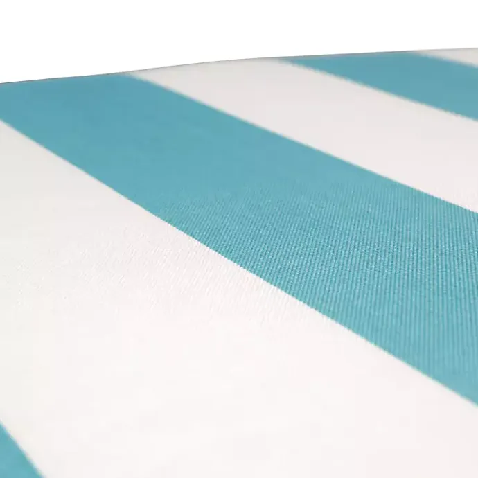 Outlet Kirklands Home Turquoise Cabana Stripes Outoor Chaise Cushion