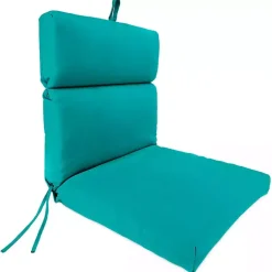 Clearance Kirklands Home Turquoise Canvas French Edge Outdoor Chair Cushion Blue