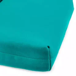 Online Kirklands Home Turquoise Canvas French Edge Chaise Cushion Blue