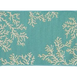 Outlet Kirklands Home Turquoise Coral Indoor/Outdoor Rug, 2x3