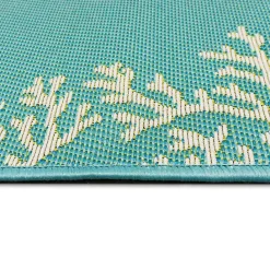 Outlet Kirklands Home Turquoise Coral Indoor/Outdoor Rug, 2x3
