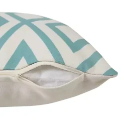 Discount Kirklands Home Turquoise Geometric Diamond Outdoor Pillow