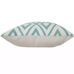 Discount Kirklands Home Turquoise Geometric Diamond Outdoor Pillow