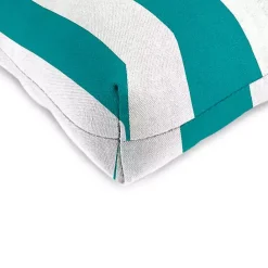 Online Kirklands Home Turquoise Stripes Outdoor Chair Cushions, Set of 2 Blue