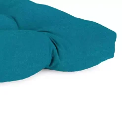 Discount Kirklands Home Turquoise Tufted Canvas Outdoor Bench Cushion Blue